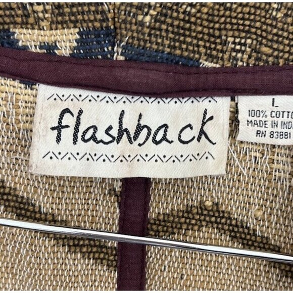 Vintage Flashback Aztec Tapestry Southwestern Western Cropped Cotton Jacket L - Picture 7 of 7